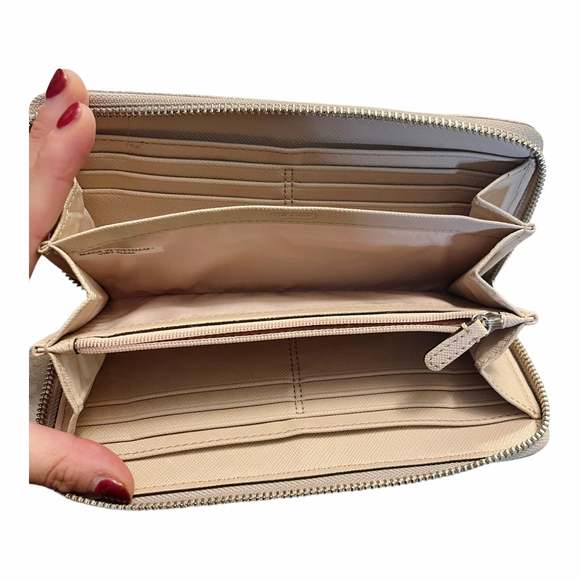 COACH DAISY Outline Signature Zip Around Wallet - Bronze Pink H: 7.5 x 3.75 in - Picture 3 of 3